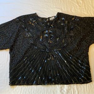 Unique Vintage Beaded Blouse